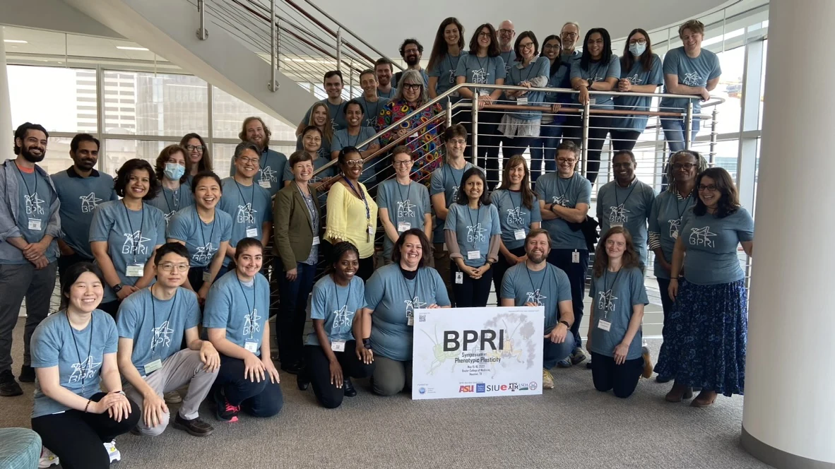 Behavioral Plasticity Research Institute members gathered at a scientific symposium in Texas.